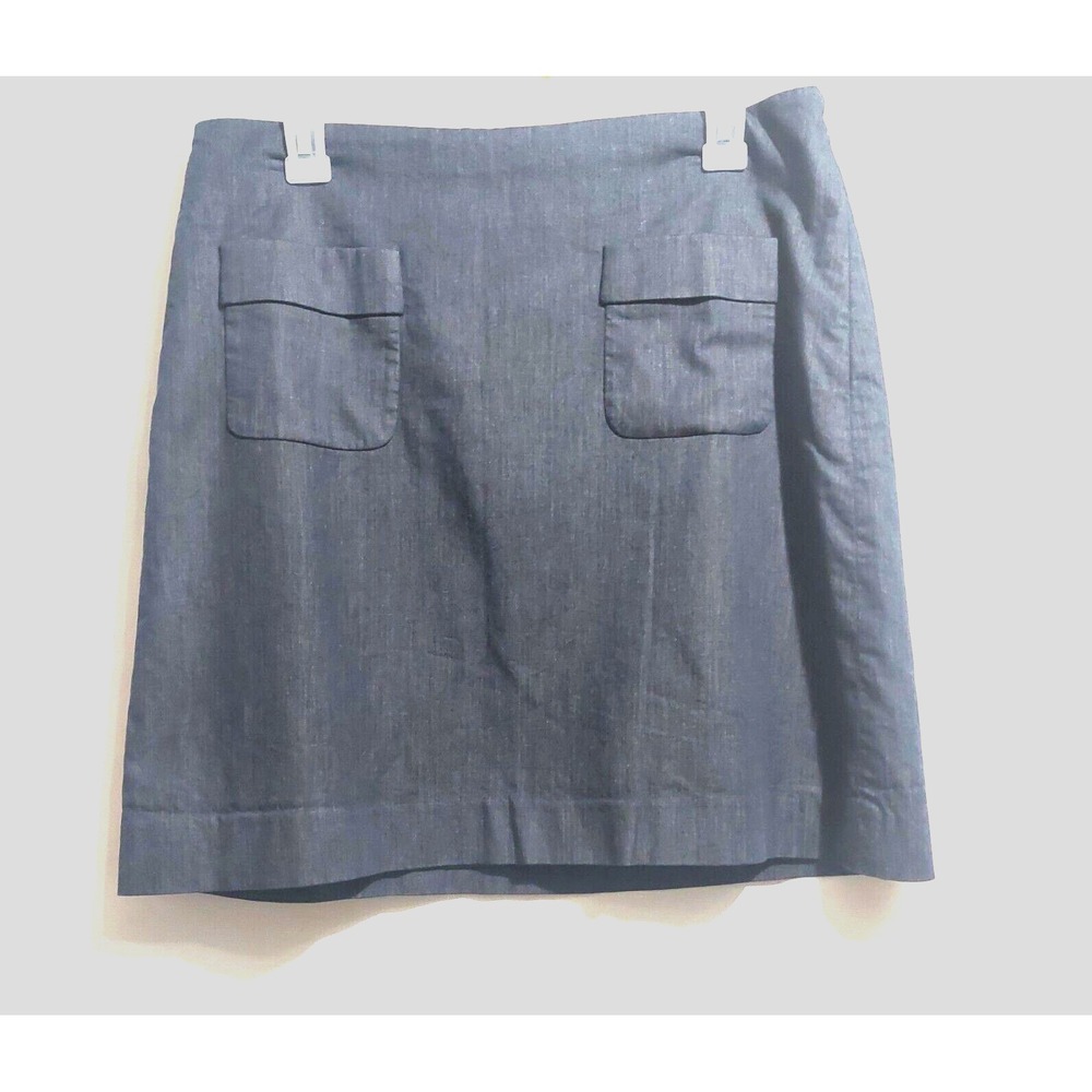 Ann Taylor Loft Womens 10 A Line Short Skirt Lined Front Pockets Side Zipper